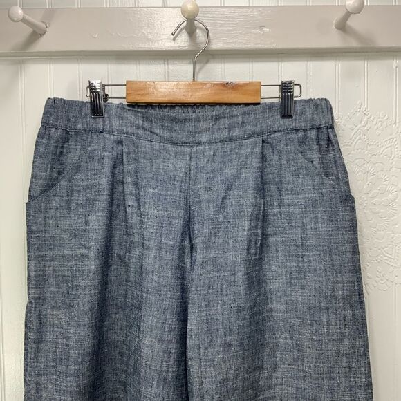 OTTO FINN Jane Wide Leg Crop linen pants - Picture 3 of 6